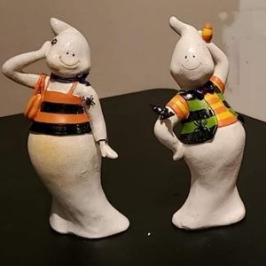 3 glitter resin Halloween ghosts